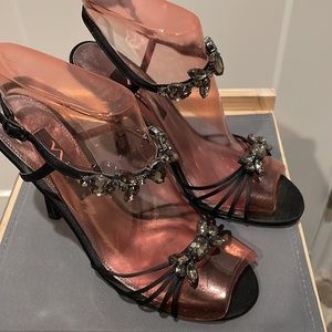 Nina black party evening heels size 7
